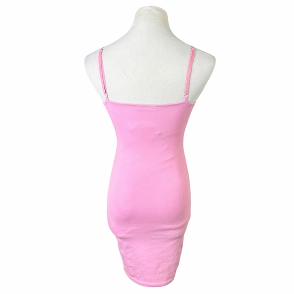 NWT Zara Barbie Pink Square Neck Adjustable Spaghetti Strap Mini Dress - Small - Picture 5 of 16